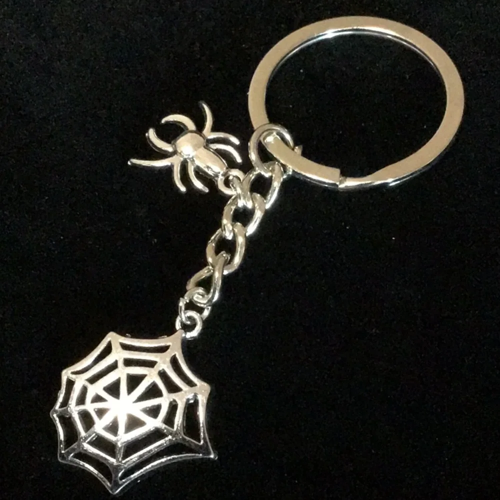 Spider & Web Keychain